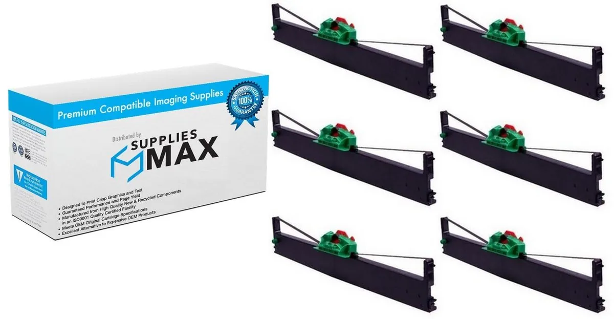 SuppliesMax SuppliesMax Olivetti B0231E Compatible Printer Ribbon Black 6 Pack — product photo