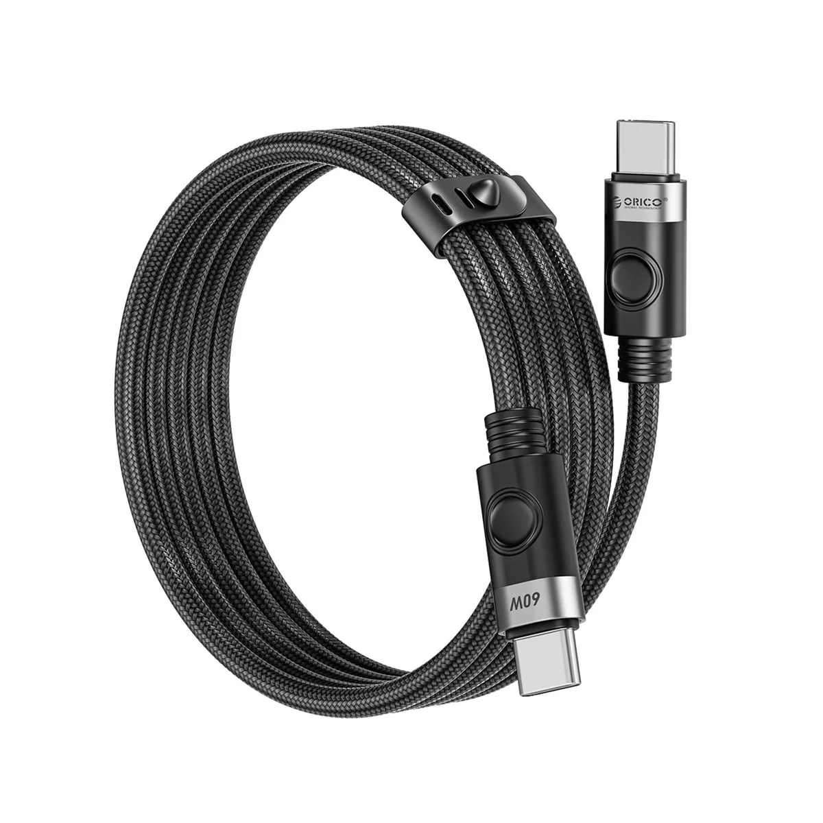 Orico Orico USB-C Charging Cable 60W 100W 3.3ft Black with Strip — product photo