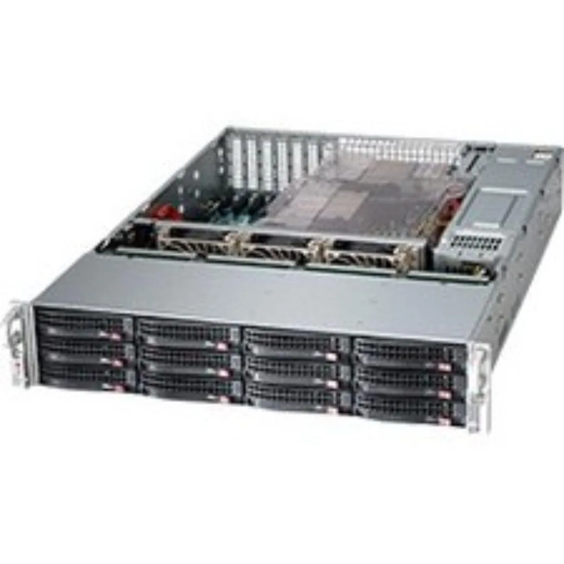 Supermicro Supermicro CSE-826BE1C-R920LPB server chassis 2U 12-bay 920W redundant — product photo
