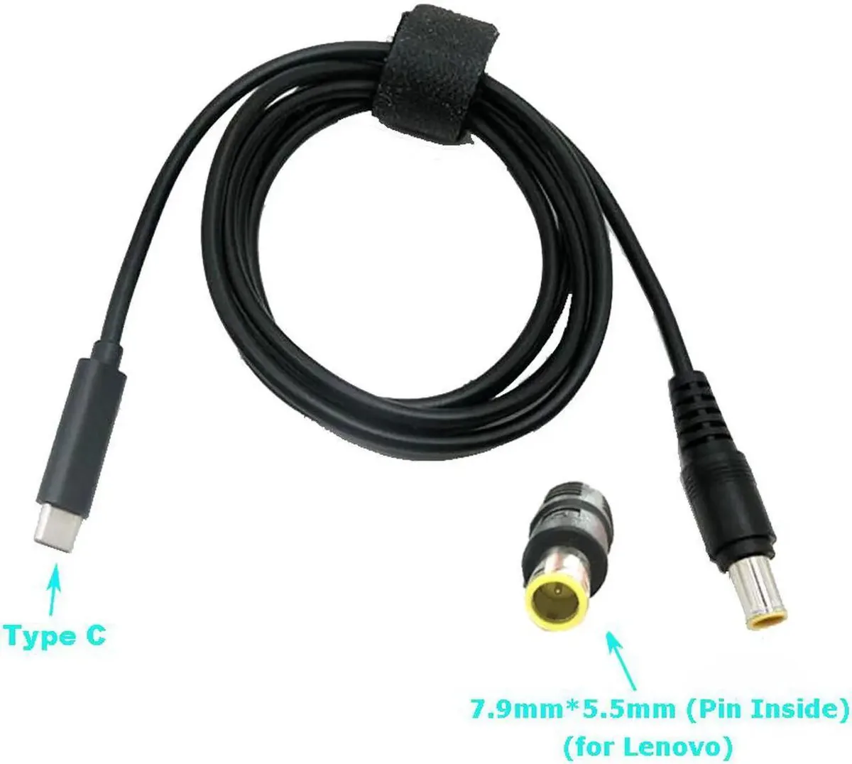 Lirealar Lirealar USB-C to Lenovo 7.9x5.5mm PD Cable 1.5m 3A 65W — product photo