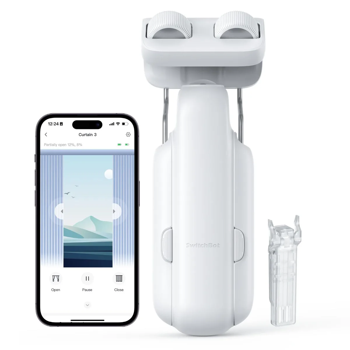  TP-LINK W2400000 SwitchBot Curtain 3 Smart Curtain Opener White — product photo