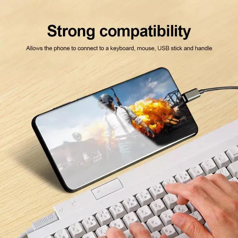 Hetai Tech Hetai Tech 3-in-1 Micro USB OTG Adapter Cable Black — product photo