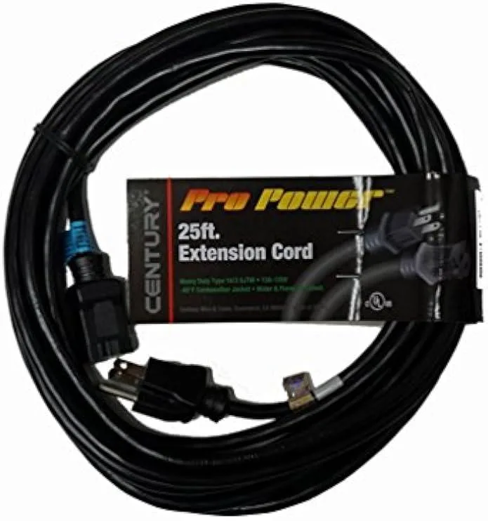 usbroway usbroway 16 Gauge SJTW 3 Conductor 25 Foot Extension Cord Black — product photo