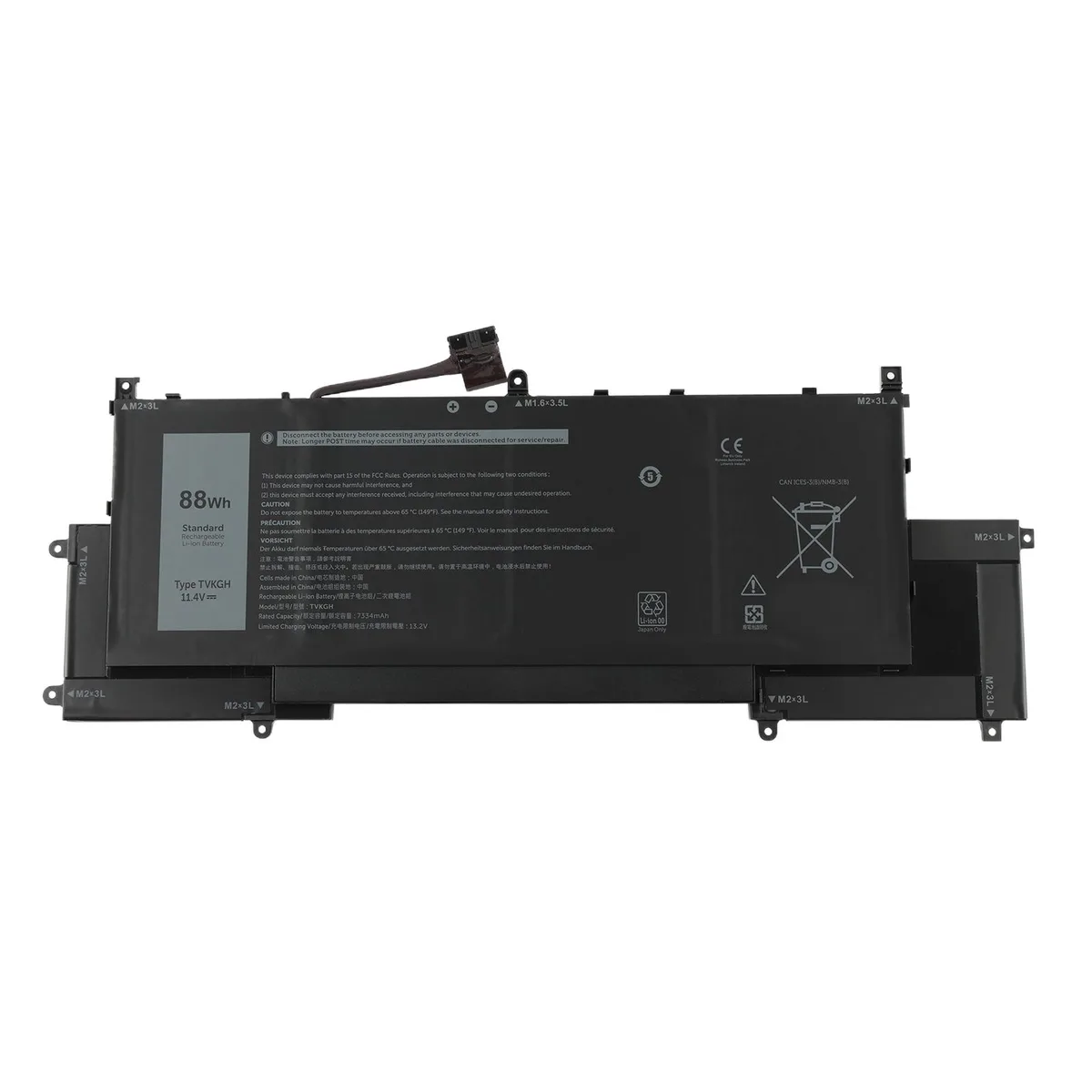 KingSener KingSener TVKGH 88WH 11.4V Laptop Battery For Dell Latitude 9510 9520 2-in-1 — product photo