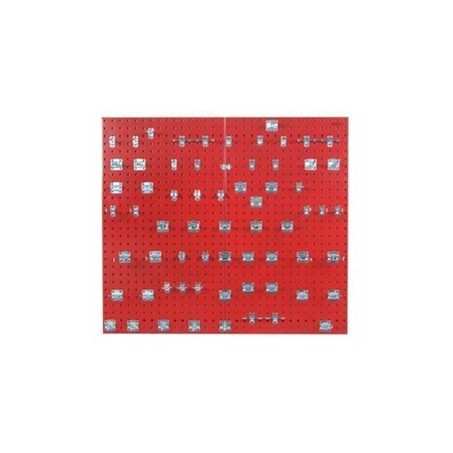 TRITON PRODUCTS LLC TRITON PRODUCTS LLC Locboard 24 x 42.5 in 18 Gauge Steel Square Hole Pegboard Kit with 63 Hooks Red — product photo