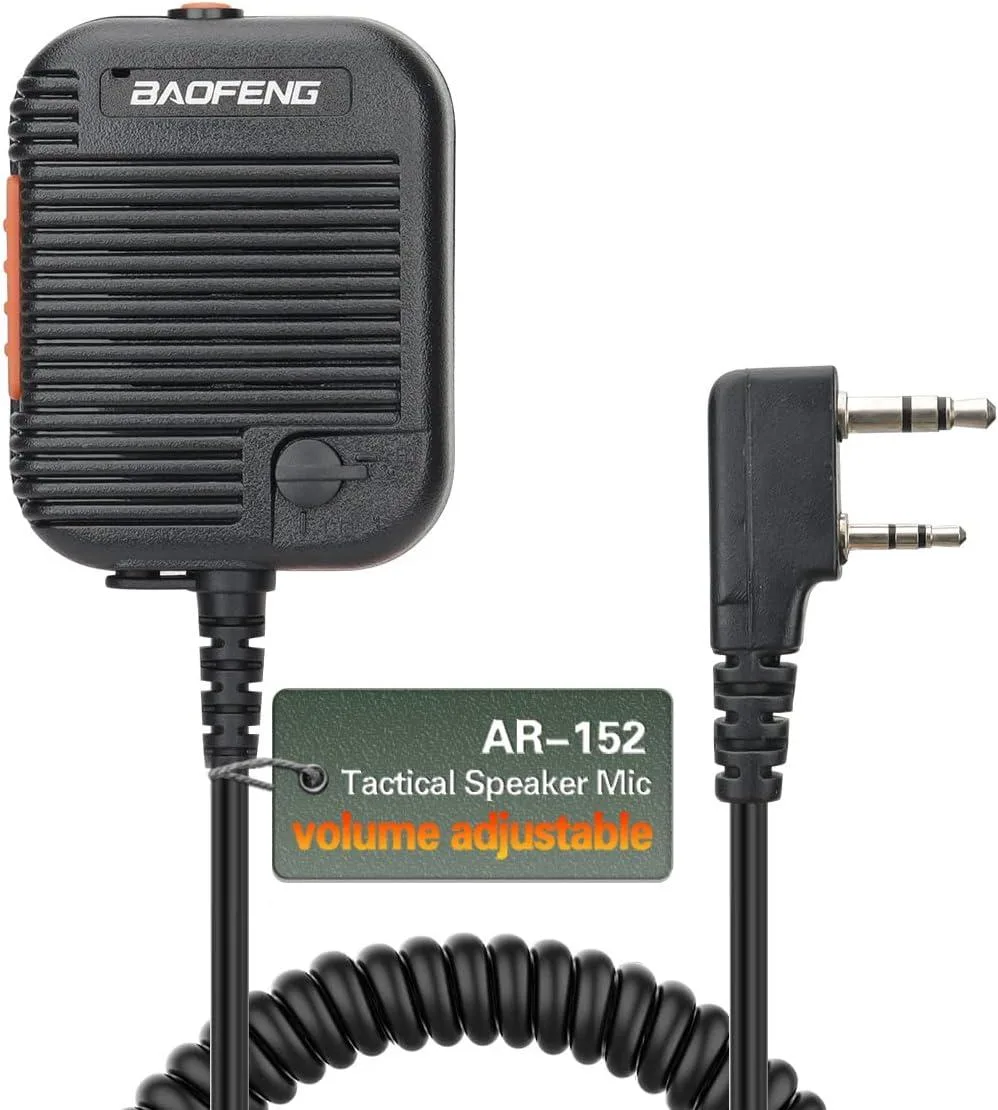 usbroway usbroway Volume Adjustable Speaker Mic for AR-152 UV-5R UV-82 BF-888S Two-Way Radio — product photo