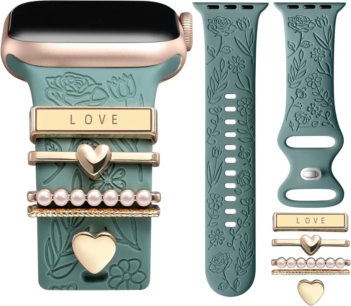 ETEIZU ETEIZU Flower Engraved Band Accessory 21mm 3.5mm — product photo