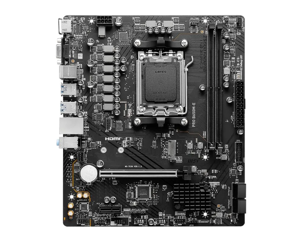 MSI MSI PRO B650M-E AMD Motherboard AM5 DDR5 128GB Micro ATX — product photo