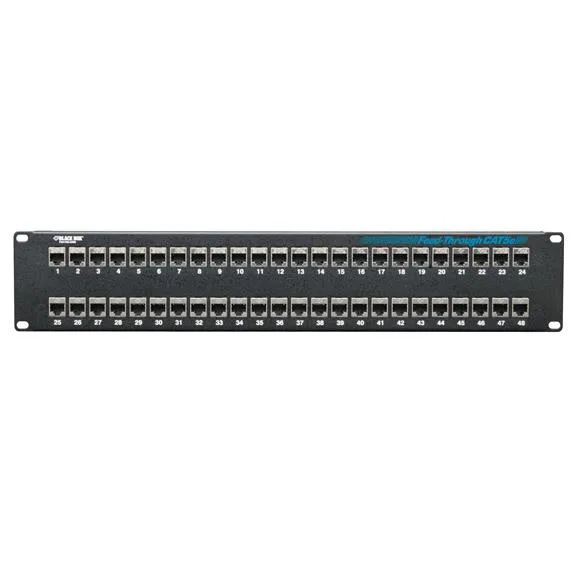 Black Box Corporation Black Box Corporation JPM806A-R2 48-Port CAT5e Shielded Patch Panel 2U 19" Server Rack — product photo