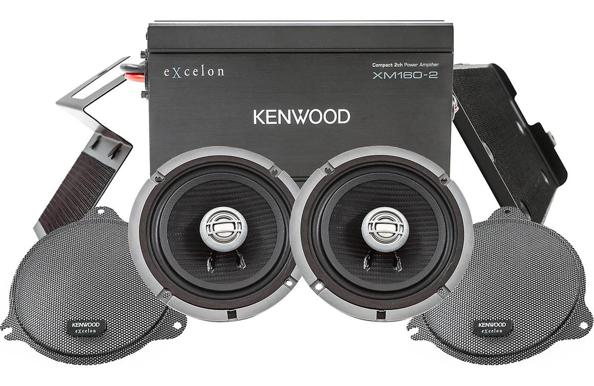 KENWOOD Kenwood P-HD1F Front Amplifier Package for 2014+ Harley-Davidson — product photo