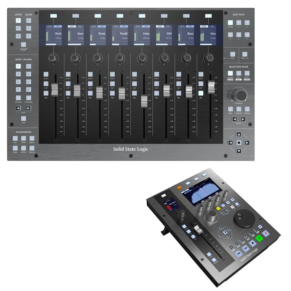 Solid State Logic Solid State Logic UF8 Advanced DAW Controller Bundle with UF1 Single-Fader Control Surface — product photo