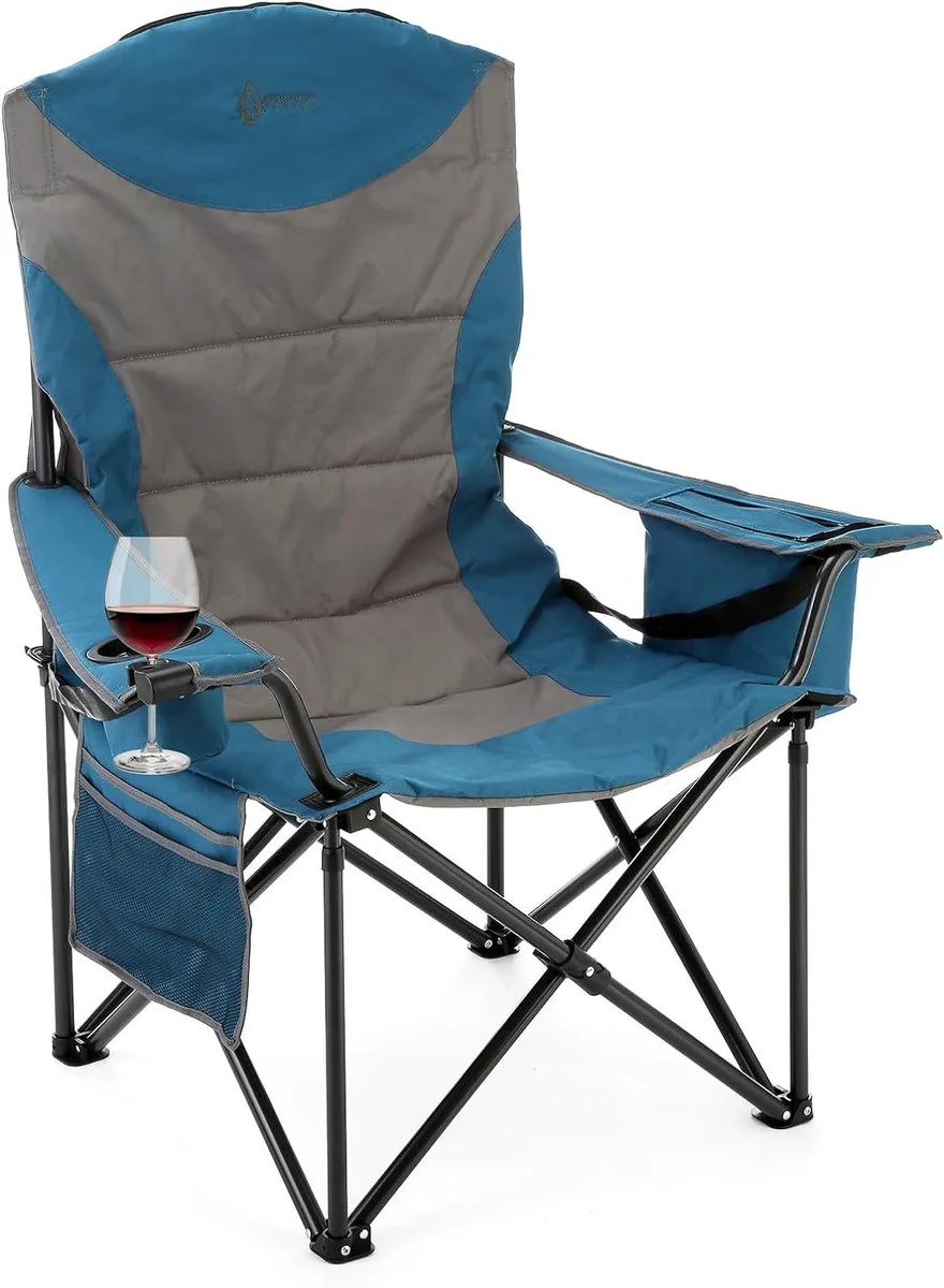 ARROWHEAD OUTDOOR ARROWHEAD OUTDOOR KKS0331U XXL Folding Padded Camp Chair 600 lb camp furniture — product photo