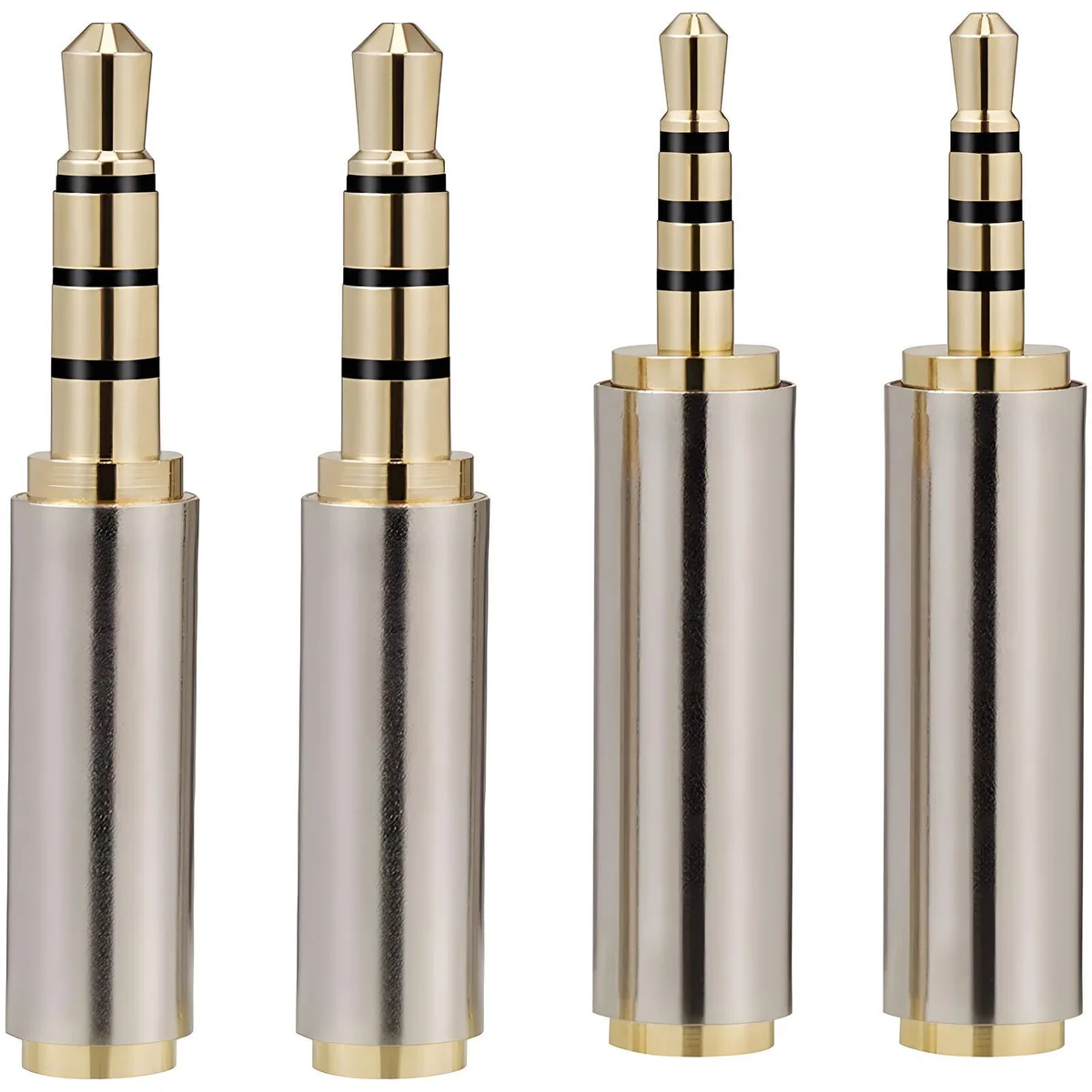 JacobsParts Inc. JacobsParts ADP-2535-BC-4PK 4pc 2.5mm 3.5mm Audio Adapter — product photo