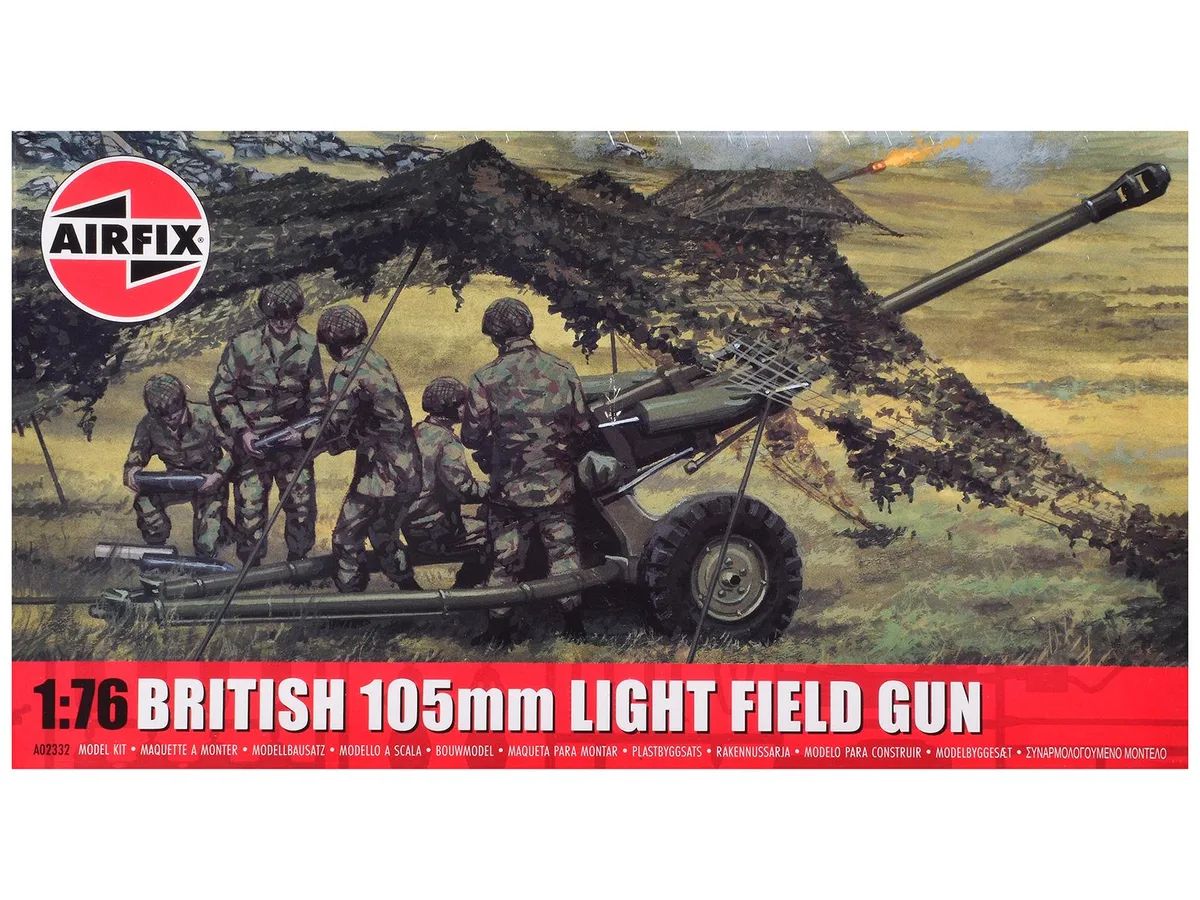 Airfix Airfix British 105mm Light Field Gun 1/76 Scale 52 Parts — product photo