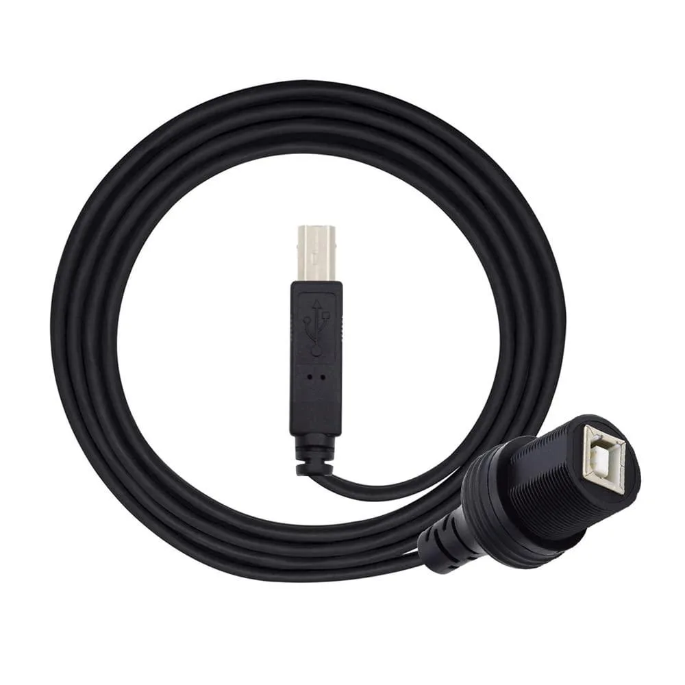 Fervit Fervit USB 2.0 Standard B Male to Female Extension Cable 1m Waterproof Dustproof Panel Mount 480Mbps — product photo