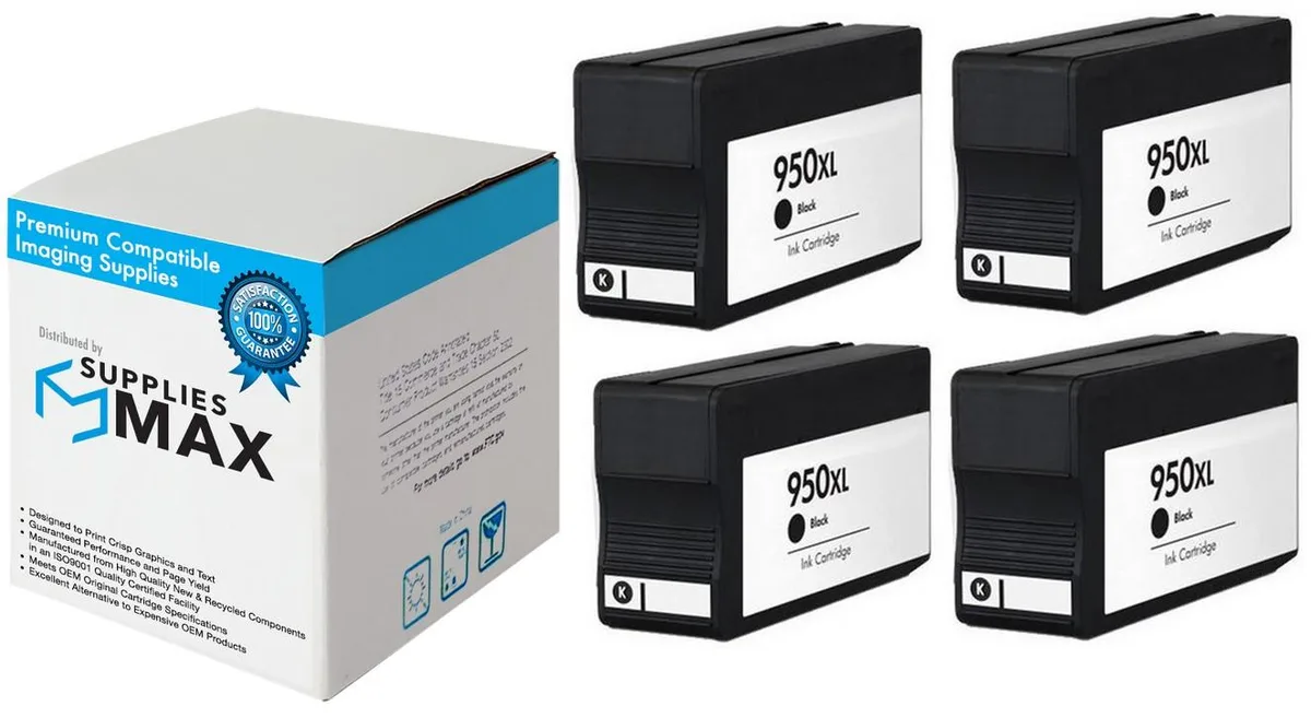 SuppliesMax SuppliesMax HP CR317BN_2PK Black Inkjet 4 Pack 2300 Pages — product photo