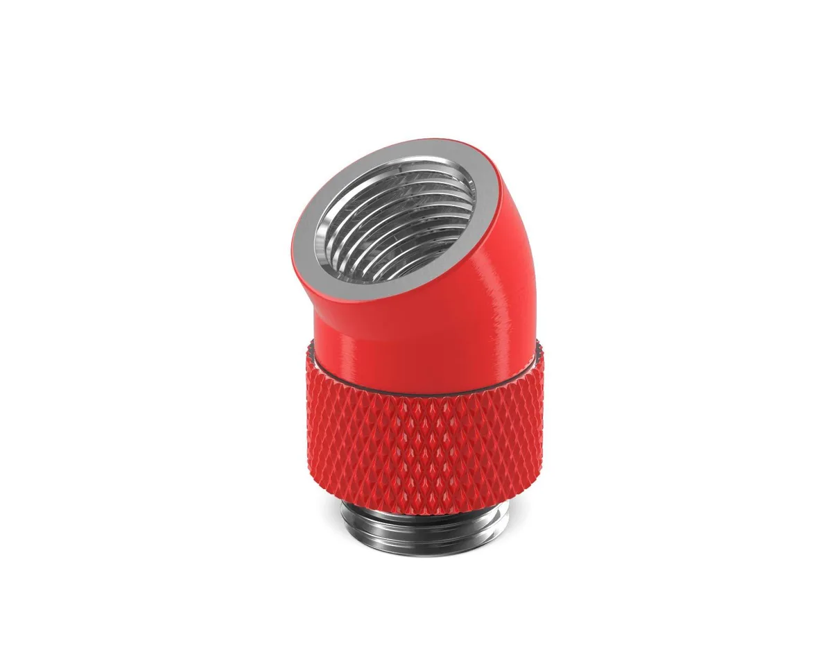 PrimoChill PrimoChill Male to Female G1/4 30 Degree Rotary Elbow Fitting Razor Red diy cooling — product photo