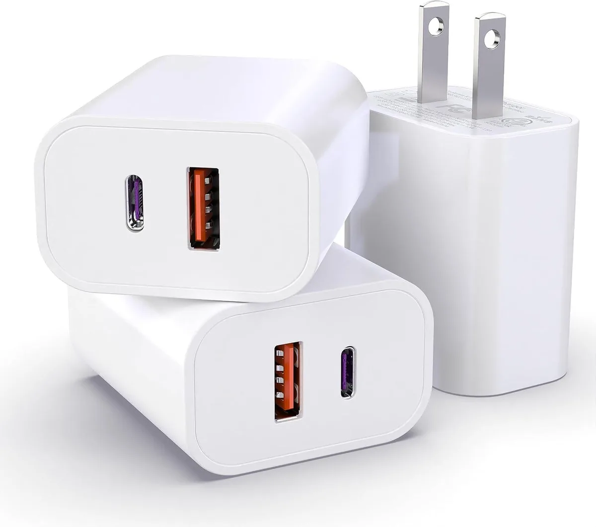 ONITOON ONITOON 20W Dual Port PD QC Wall Charger 3-Pack — product photo