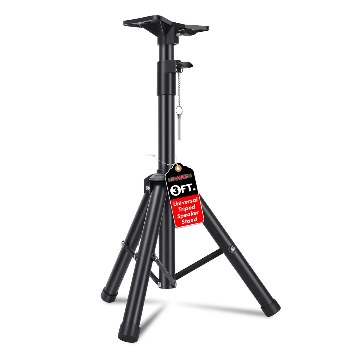 5 Core Inc. 5 Core Inc. SS HD 1PK 3FT BLK WoB Speaker Stand Tripod 24-36 Inch 100 lbs — product photo