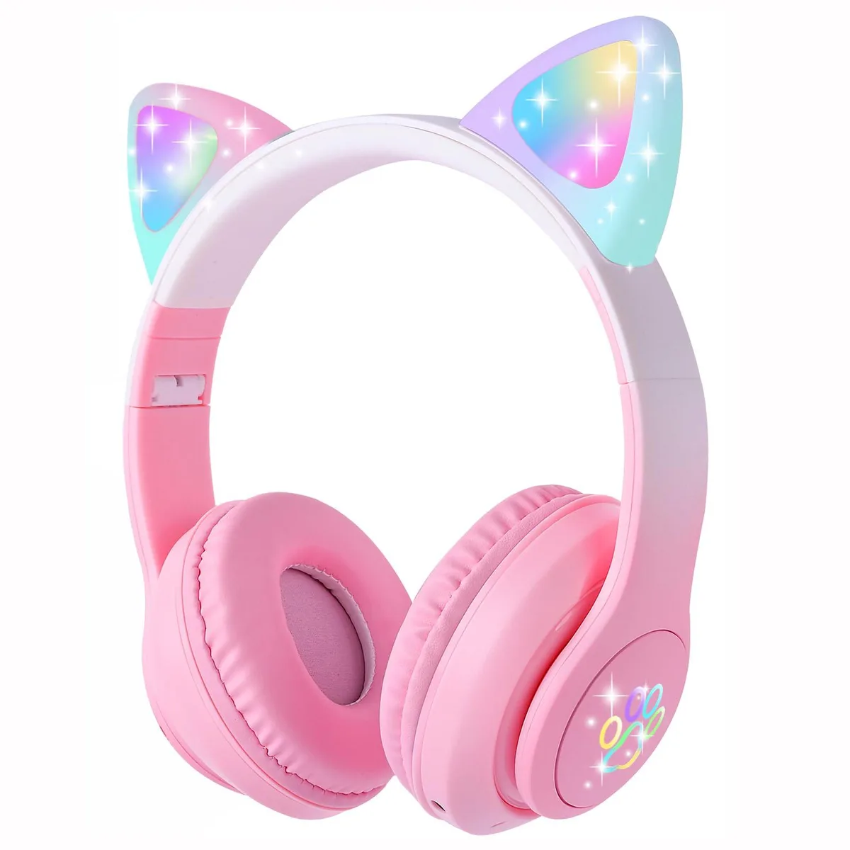 HOYJACY Cat Ear Kids Headphones Bluetooth 5.0 Pink — product photo