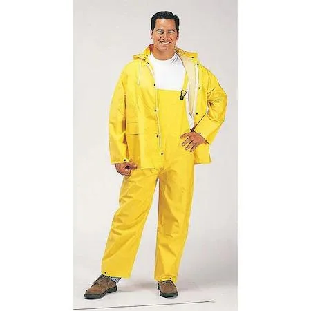 Zoro Select Zoro Select 1320 XL Three-Piece Rainsuit Yellow Polyester PVC 0.35 mm Thick — product photo
