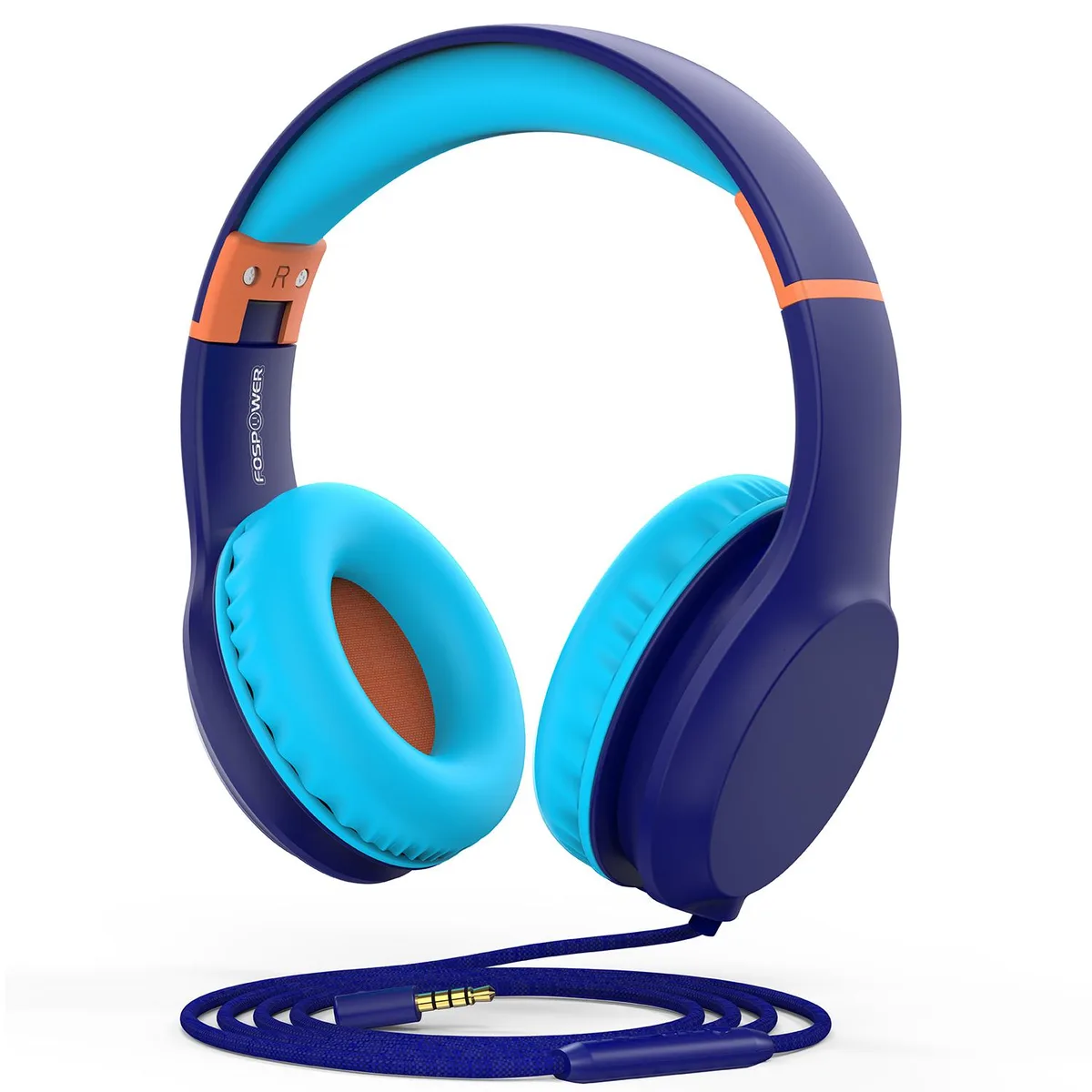 FosPower FosPower Classic Series Kids Headphones Over-Ear 3.5mm 85dB Blue — product photo