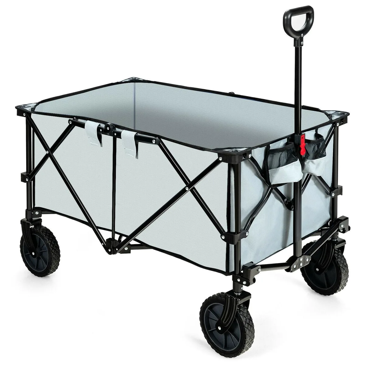 SlickBlue SlickBlue Folding Wagon Cart Grey 180 lbs 29–39 in Handle 22 lbs — product photo