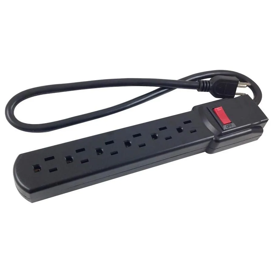 Comprehensive Cable and Connectivity Comprehensive Cable and Connectivity 6-Outlet Surge Protector 15 ft Cord 90 J 120V — product photo