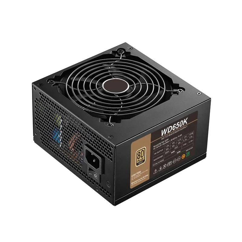 Black ATX power supply unit 150 by 140 by 86 mm with 120 mm fan