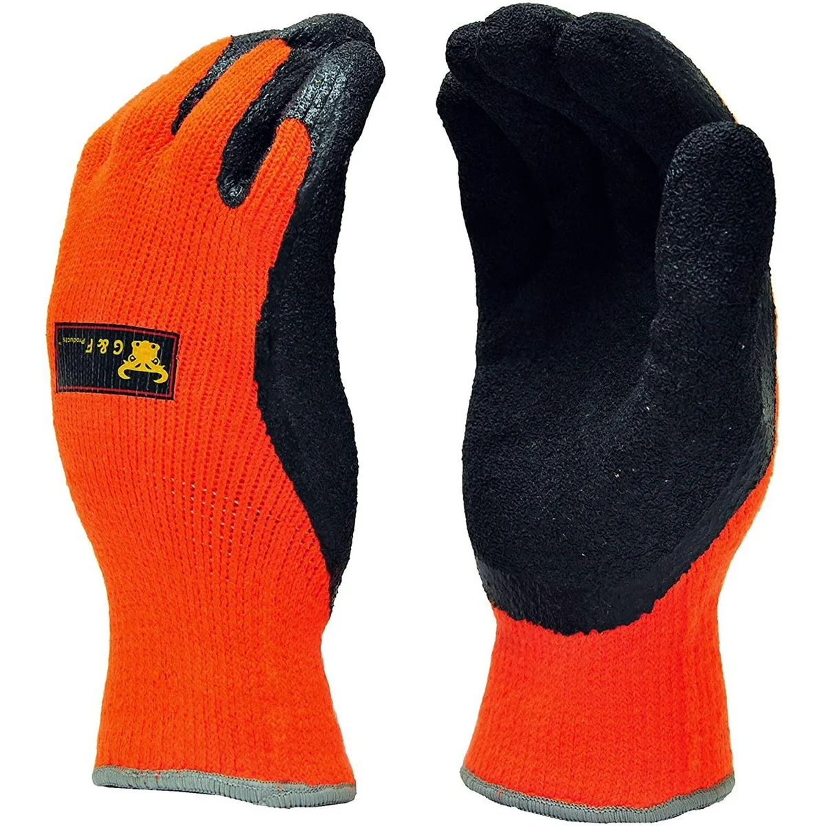 G & F Products G & F Products Micro Foam Orange Latex Double Coated Winter Gloves 12 Pair Size XX-Large — product photo