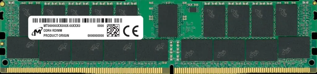 Micron Technology, Inc. Micron Technology, Inc. MTA36ASF8G72PZ-3G2B2 64GB DDR4 3200 ECC Registered server RAM — product photo