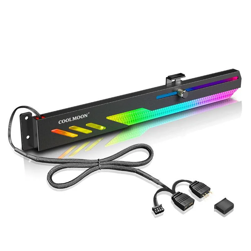 BFKK BFKK GPU Support Bracket Black 2 PCIe Slots 5V 3Pin ARGB 4Pin RGB — product photo