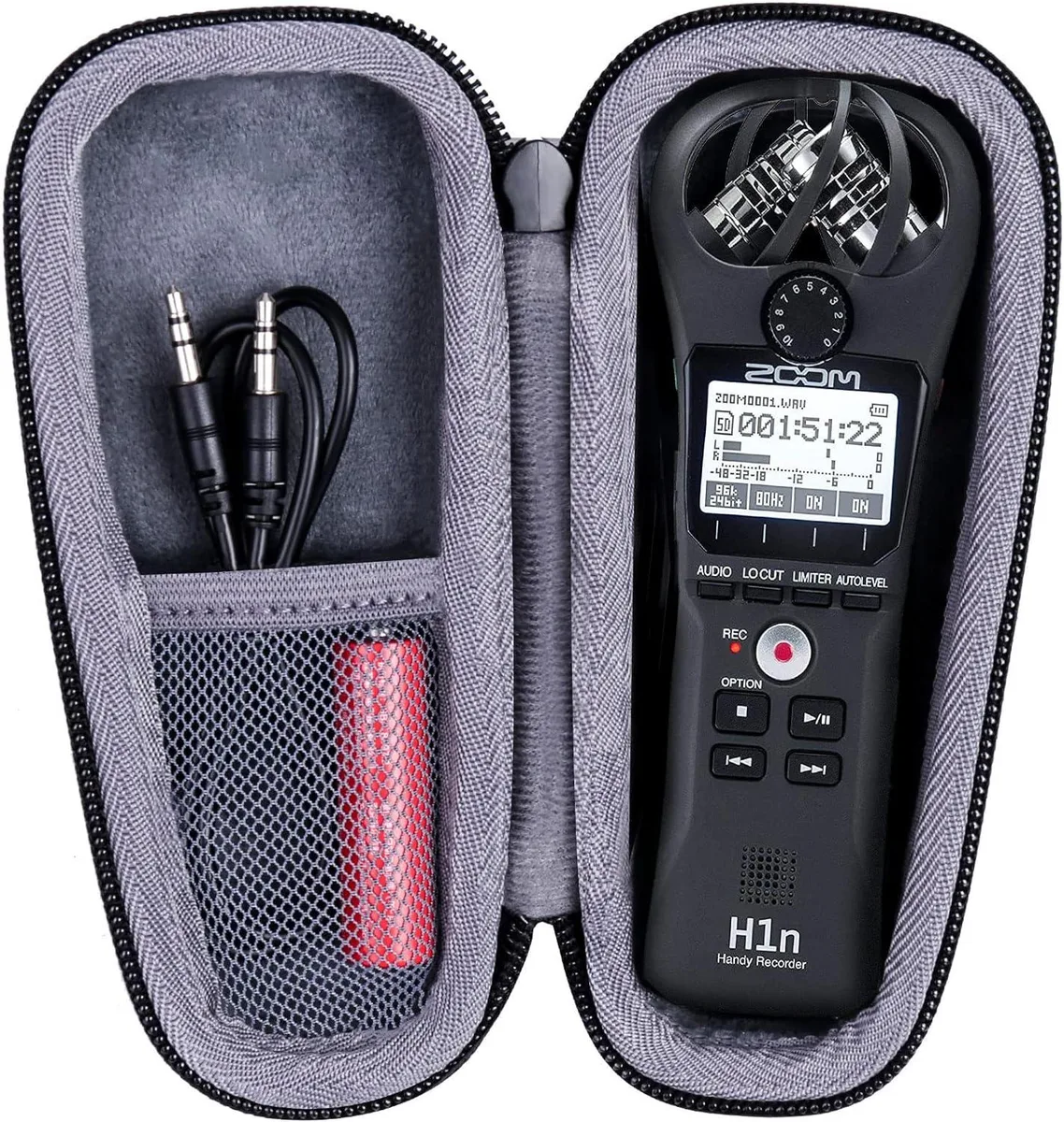 PISKEKAT PISKEKAT co2CREA Hard Case Replacement for Zoom H1n H1 Digital Handy Recorder Black Case game controller — product photo