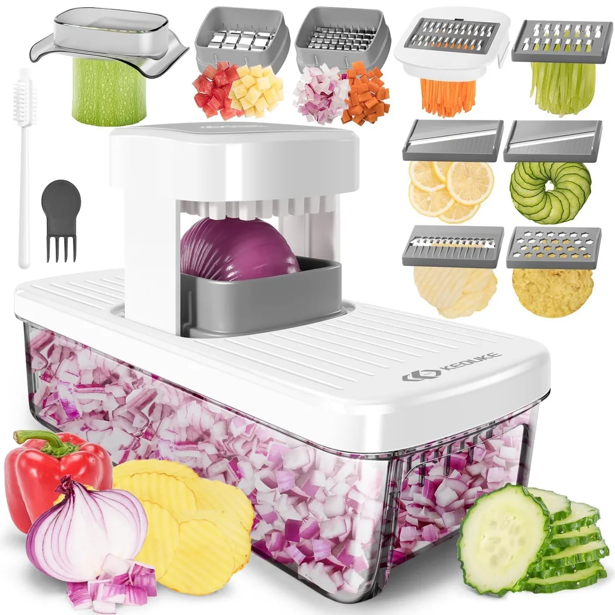  KEOUKE C518 8-in-1 food processor — product photo