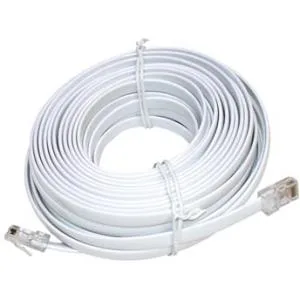 White RJ45 ethernet cable, 50 ft length