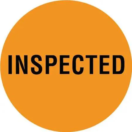Value Brand Value Brand 16U935 Circle Inventory Label Inspected Orange Pk1000 — product photo