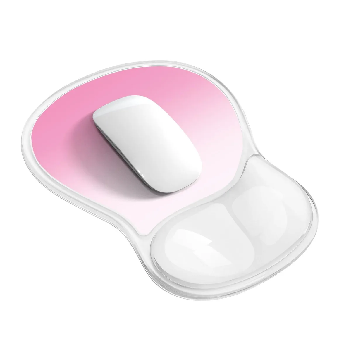  KEPUTAIER Mouse Pad Wrist Rest Transparent Pink Gradient 8x10 inches — product photo