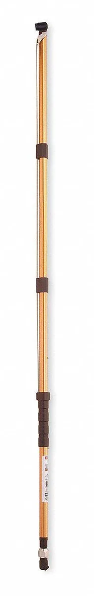 A five-foot aluminium spray tip extension with a transparent finish