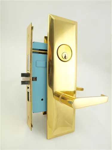 MAXTECH MAXTECH 1033BFL3R Polished Brass Right Hand Mortise Lockset 92 — product photo