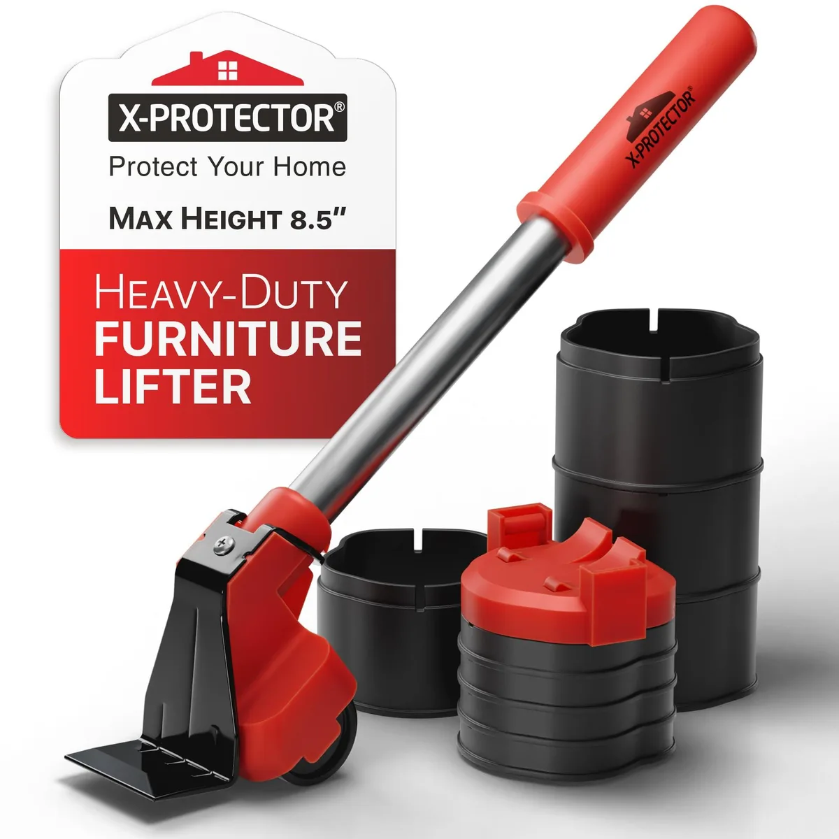 X-Protector AL-314 furniture lifter with handle, adjustable pedestals and fixation pad