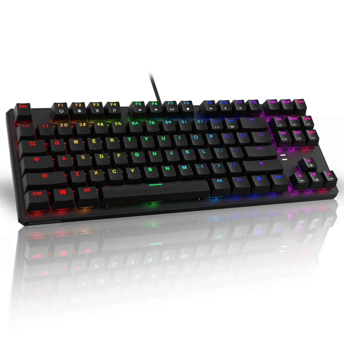 Tecware Phantom 87 Wired Mechanical Gaming Keyboard Outemu Red Switch RGB 87 Key — product photo