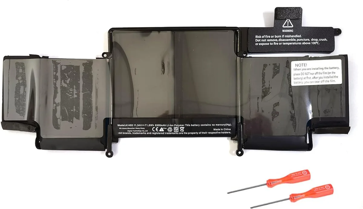 NShi NShi A1493 11.34V 71.8Wh laptop battery for MacBook Pro 13 A1502 ME864 ME866 Late 2013 Mid 2014 Retina — product photo