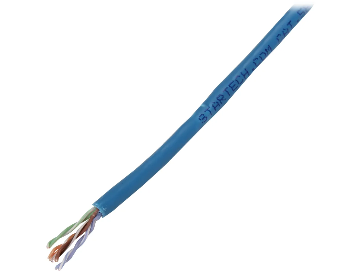 STARTECH STARTECH WIR5ECMPBL Cat5e plenum bulk cable 1000 ft 24 AWG 350 MHz blue — product photo
