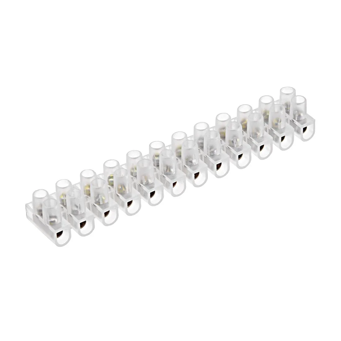 Unique-Bargains Unique-Bargains 12 Position Dual Row Type U Wire Cap Connector 3A 380V 91x15.5x12.5mm White — product photo