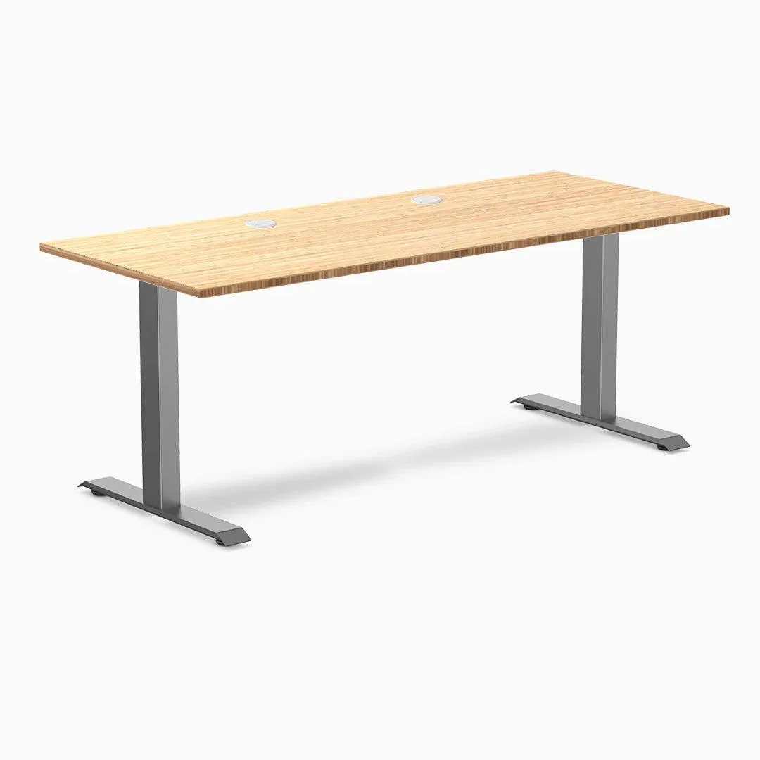 Desky Desky Zero Bamboo Desk Dark Bamboo 48 x 30 in Space Gray — product photo