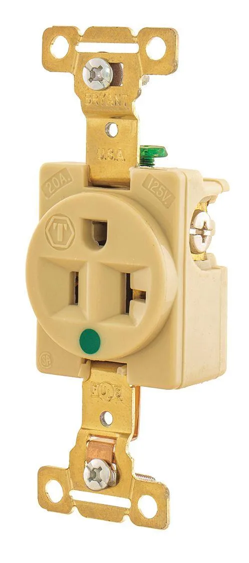 Bryant Bryant 8310I 20A 125VAC straight blade plug ivory — product photo