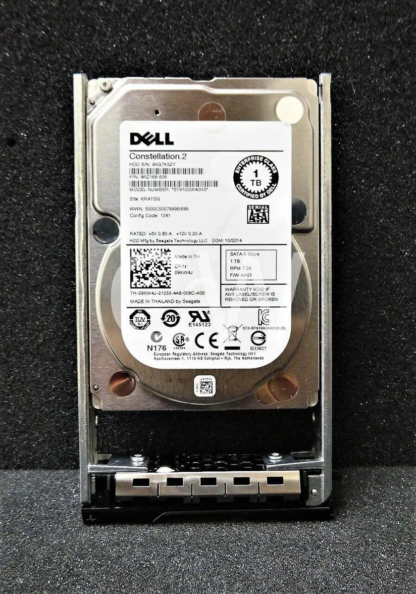 DELL DELL 1TB 7.2K SATA 6G 2.5in SFF internal hard drive 9RZ168-636 — product photo