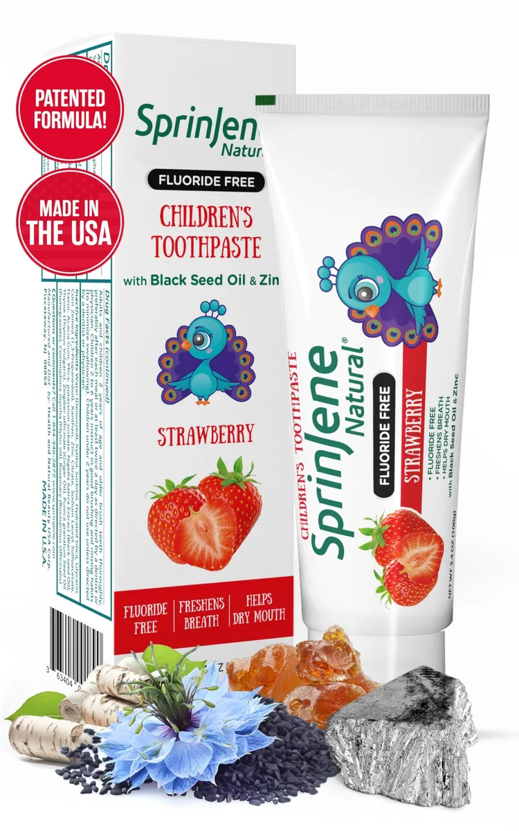 White tube with strawberry graphics and flip cap, 4.39 ounces