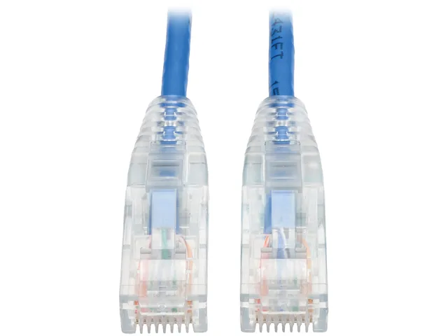 Tripp Lite Tripp Lite N201-S01-BL network ethernet cable Cat6 1 ft Blue — product photo