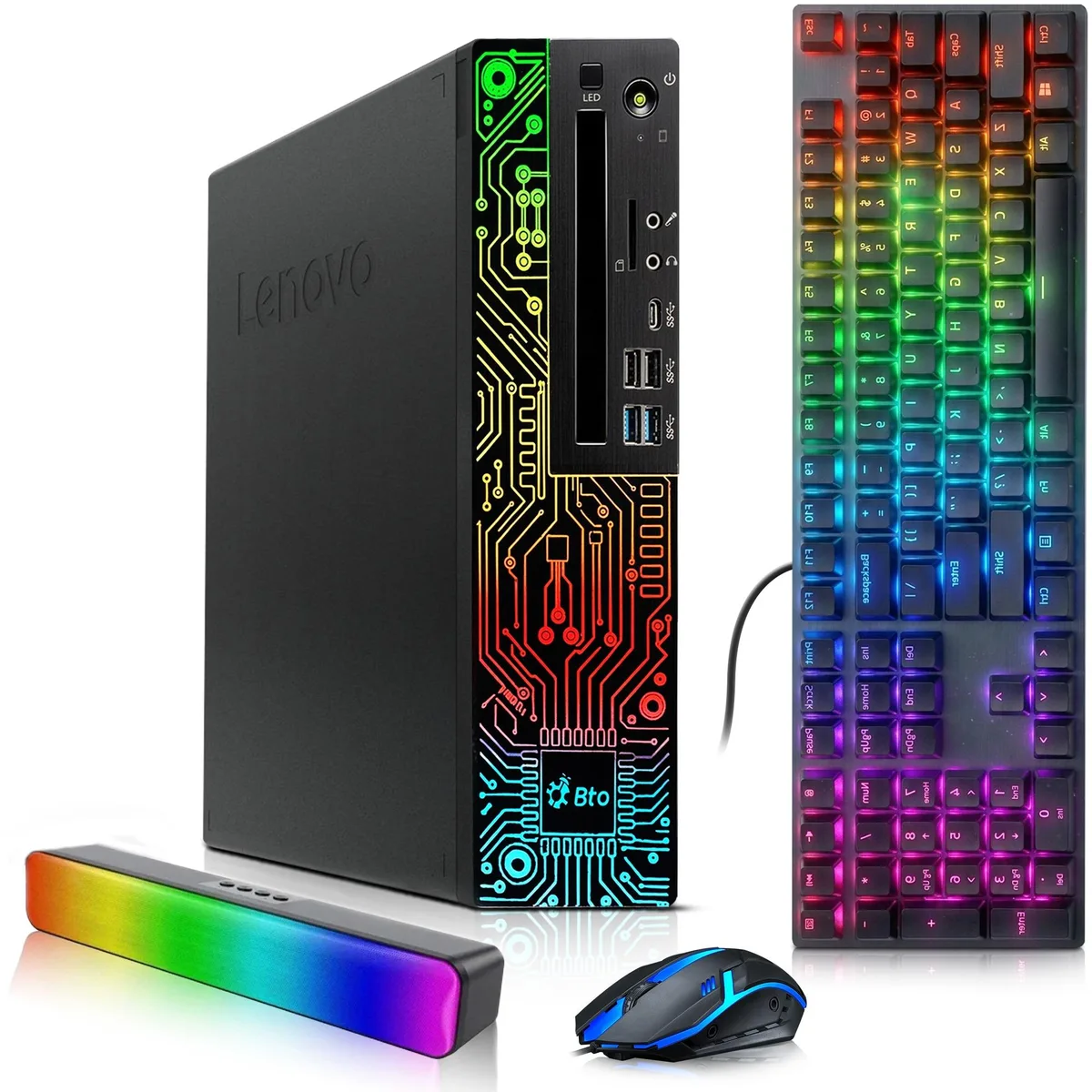 Lenovo Lenovo i5-8500 Desktop PC 16GB 1TB GT 1030 Wi-Fi Windows 11 Pro — product photo